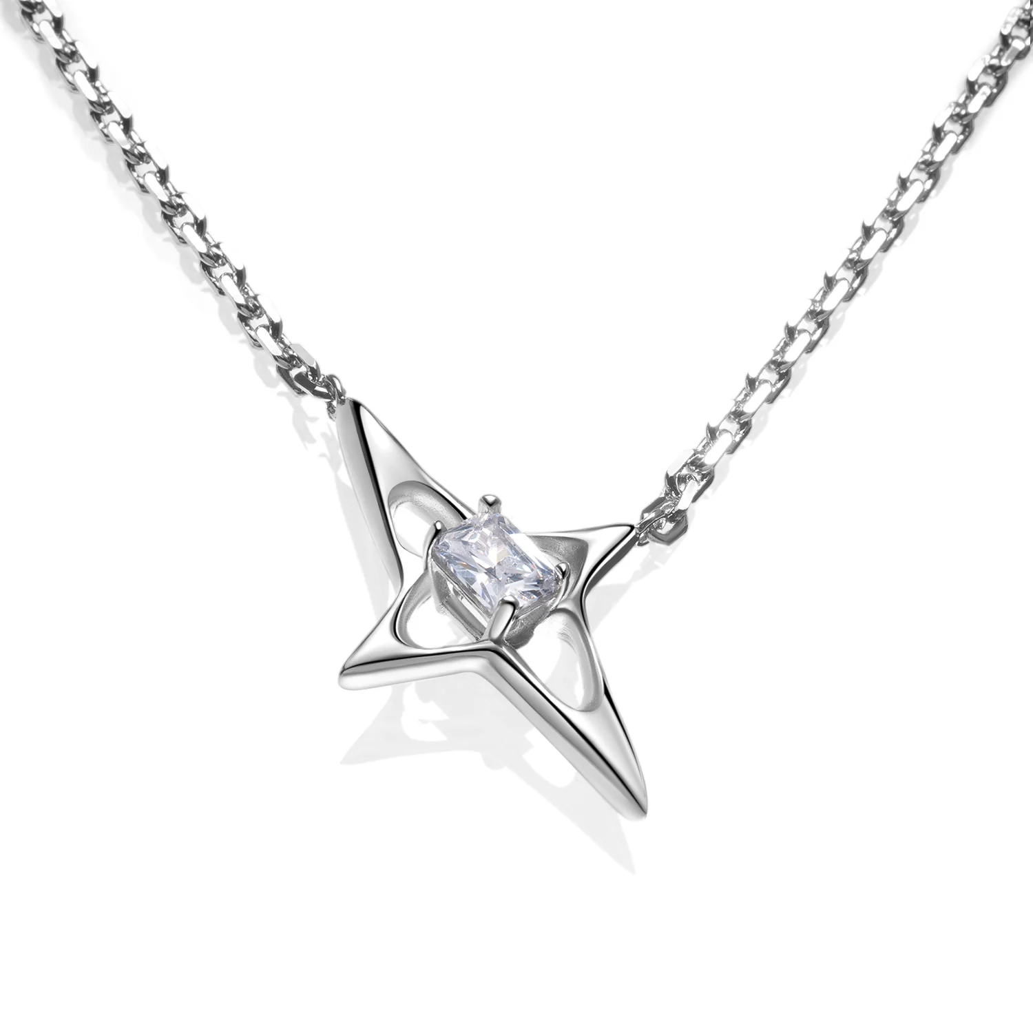 Star|Silver Geometric Necklace by Outsider Artist