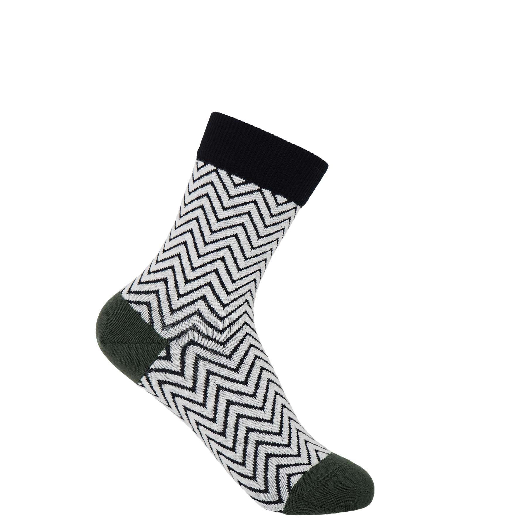 Zigzag Women's Socks - White by Peper Harow