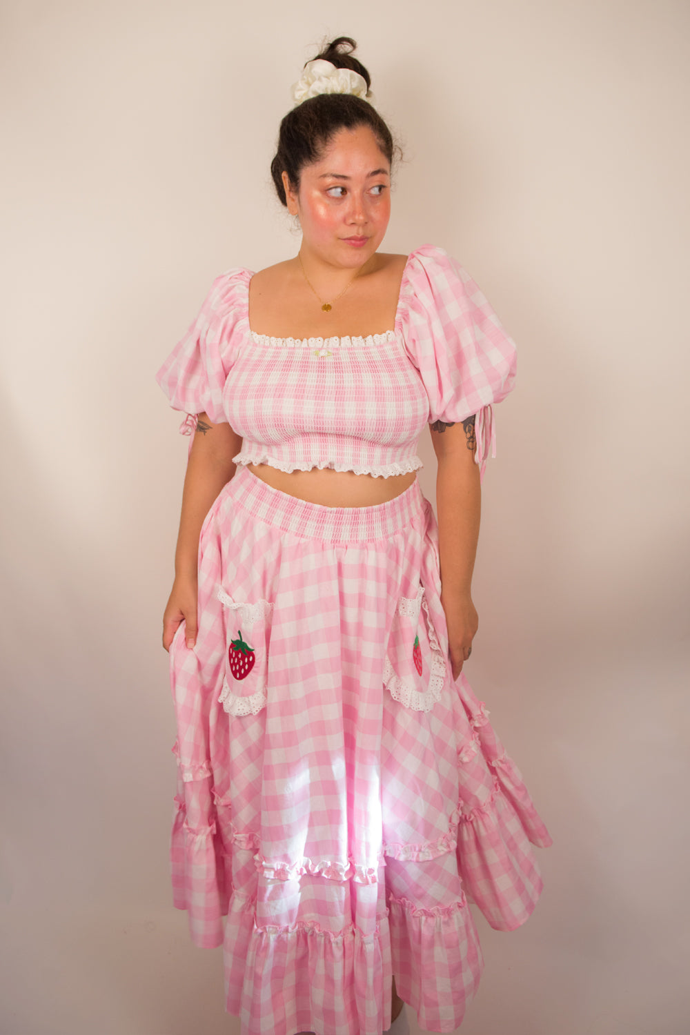 Strawberry Blossom Maxi Skirt by Miss Candyholic