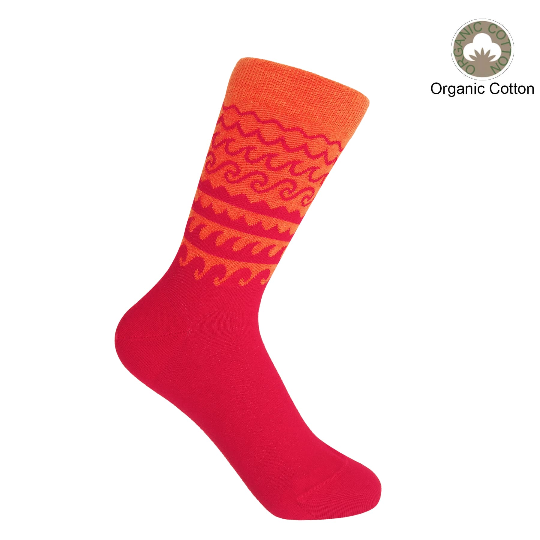 Wave Women's Socks - Orange by Peper Harow