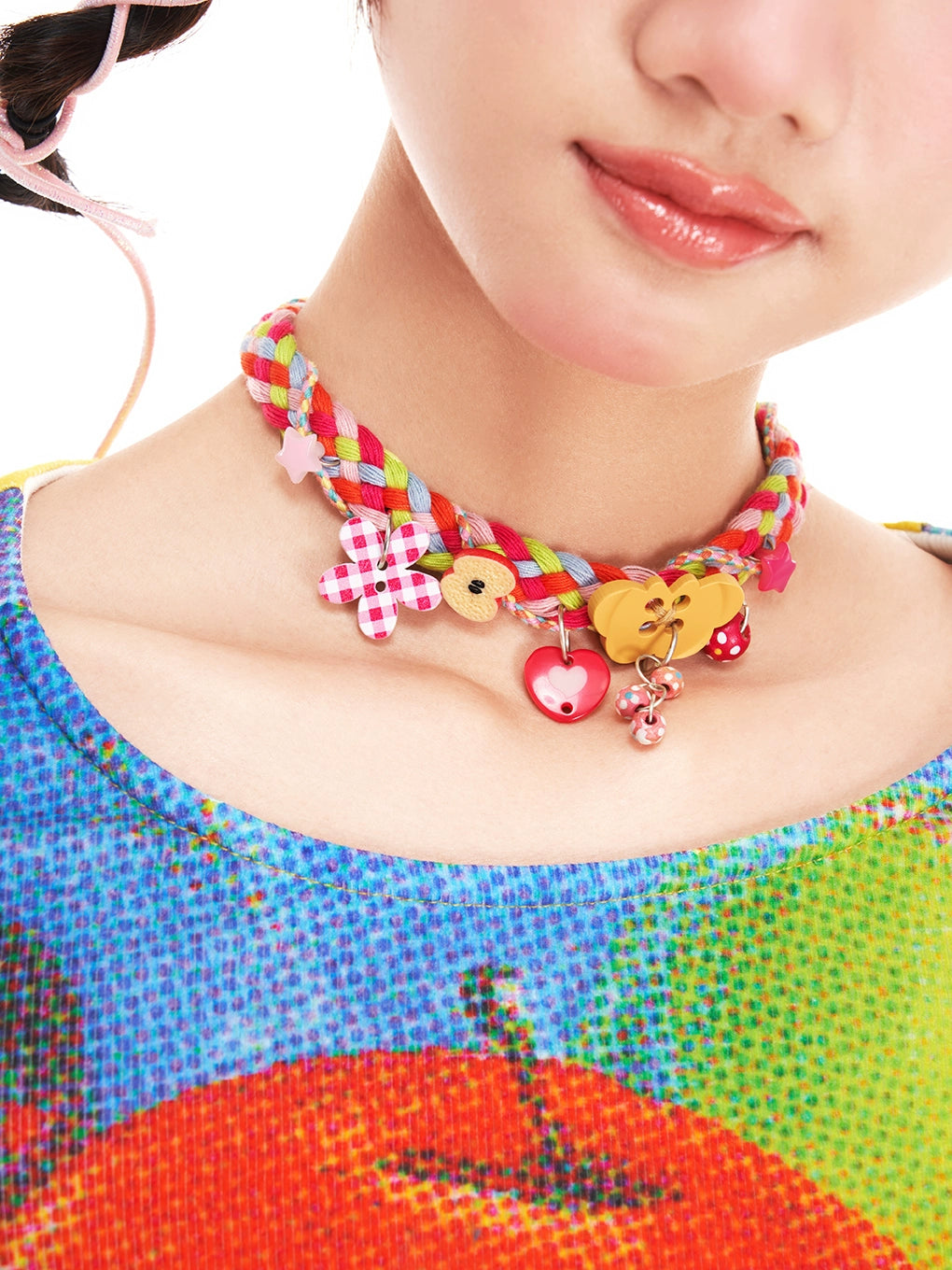Harajuku Necklace Fruits Apple Butterfly Choker - Fruits by Land Decora
