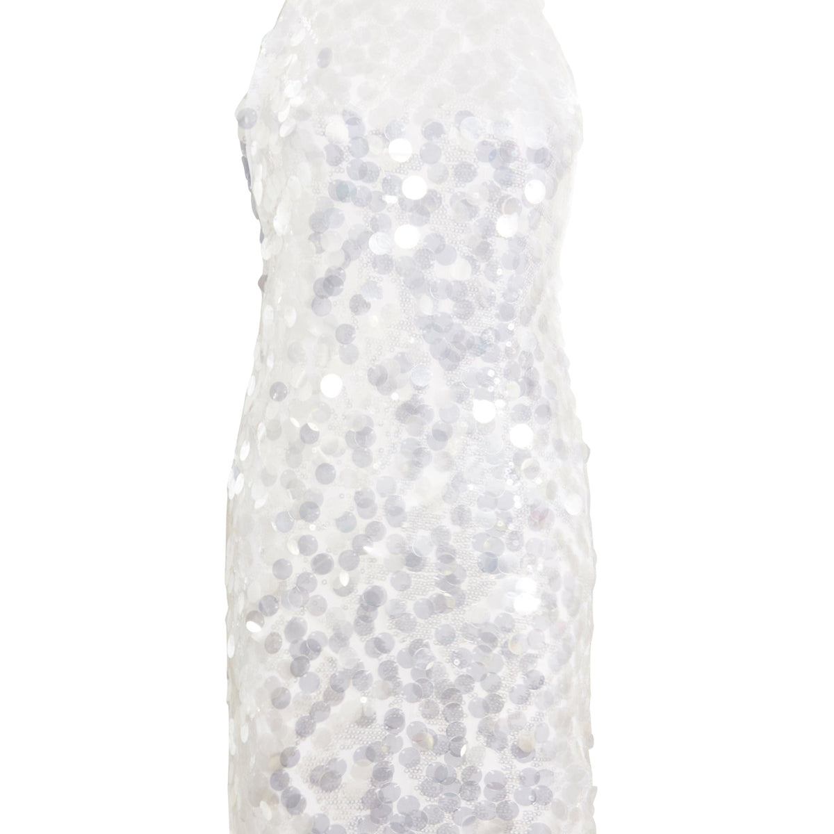 Nova Teardrop Sequin Mini Dress – White Backless Bodycon By Sarvin by Sarvin