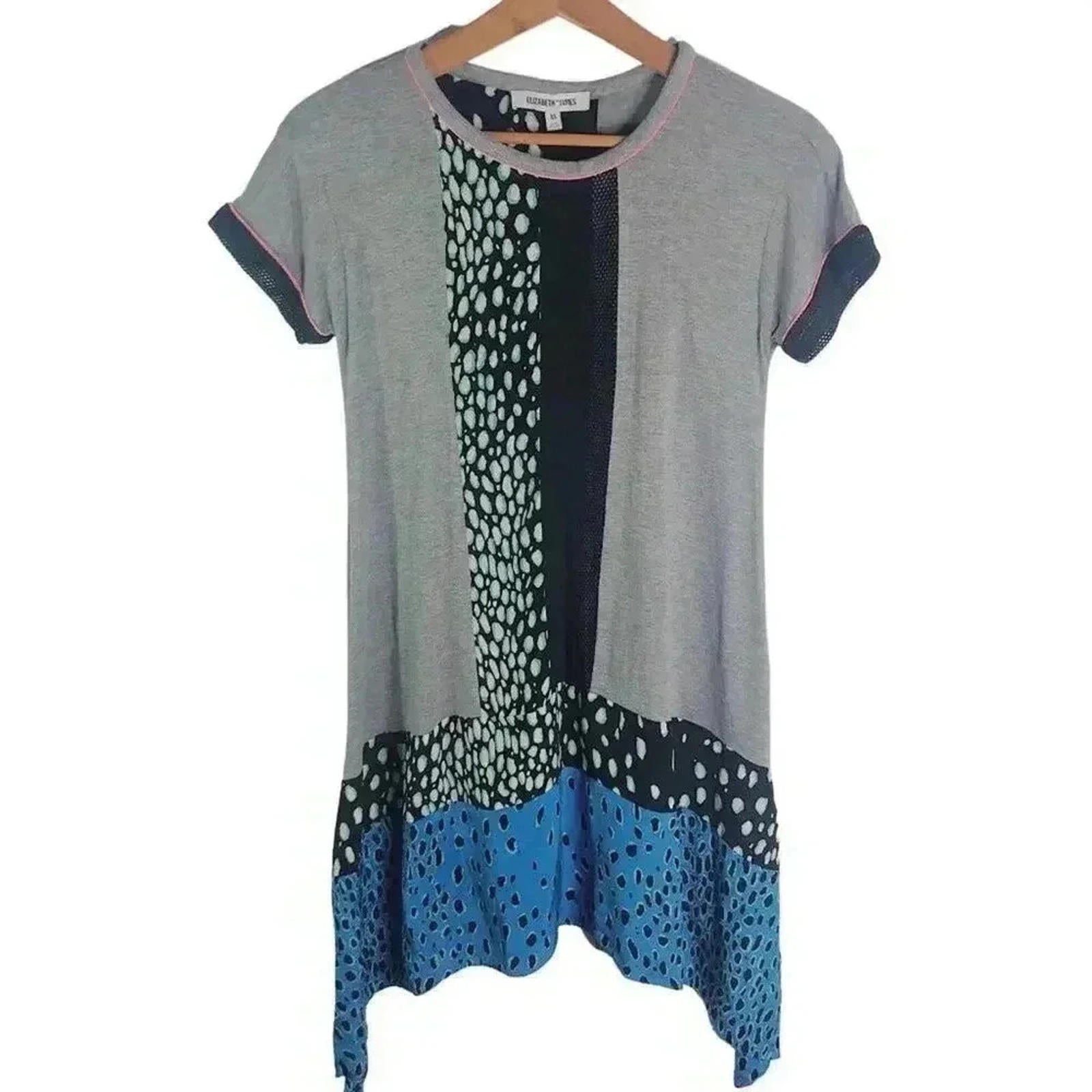 Elizabeth and James Blocked Patterned T Shirt Dress Women's Size XS by Hot Girl Secondhand