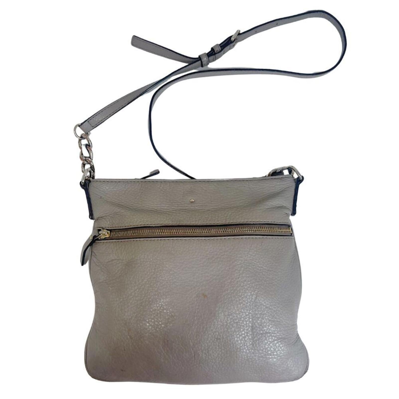 Kate Spade Gray Leather Crossbody Bag Purse by Hot Girl Secondhand