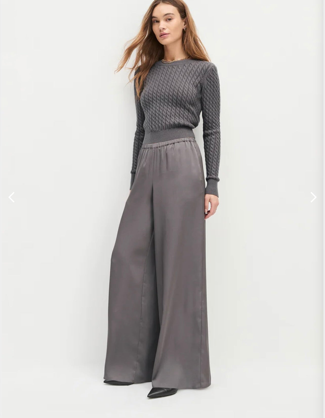 The Effortless Wide Leg Pant in Grey Shadow by Sierra Deene