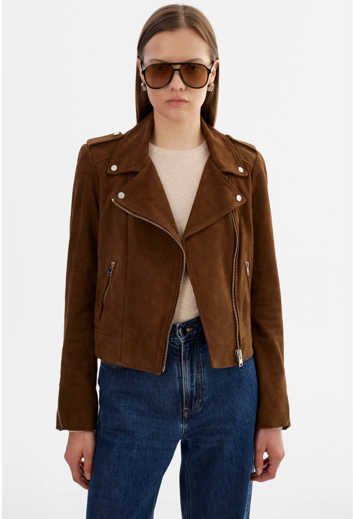 LAMARQUE Donna Suede Biker Jacket by Sierra Deene
