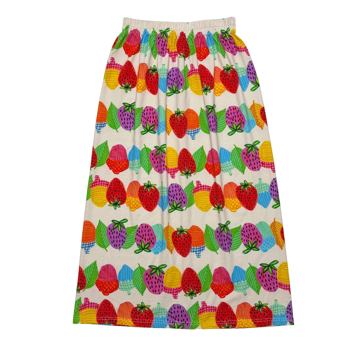 Kawaii Strawberry Maxi Skirt - bunnybunnygun by Land Decora
