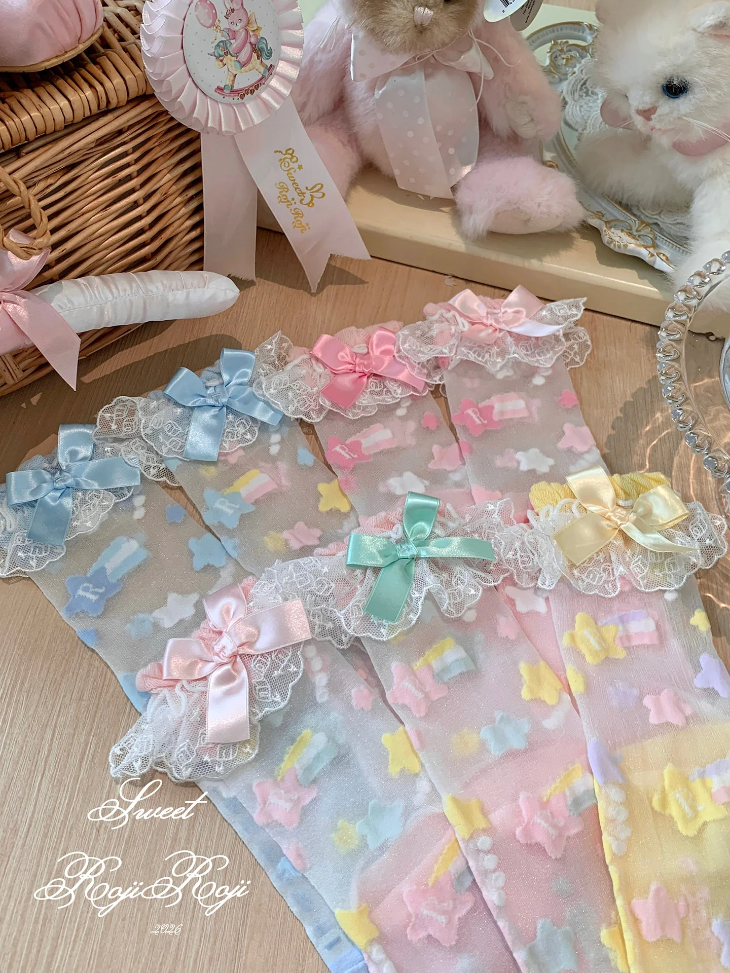 Lolita Sheer Lace Socks - Roji Roji by Land Decora