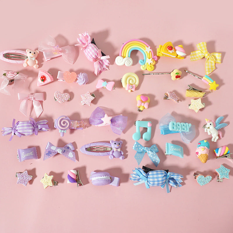 Maojiang Pastel Hair Clips | Harajuku Sweet Bear Candy Hair Clips by Land Decora