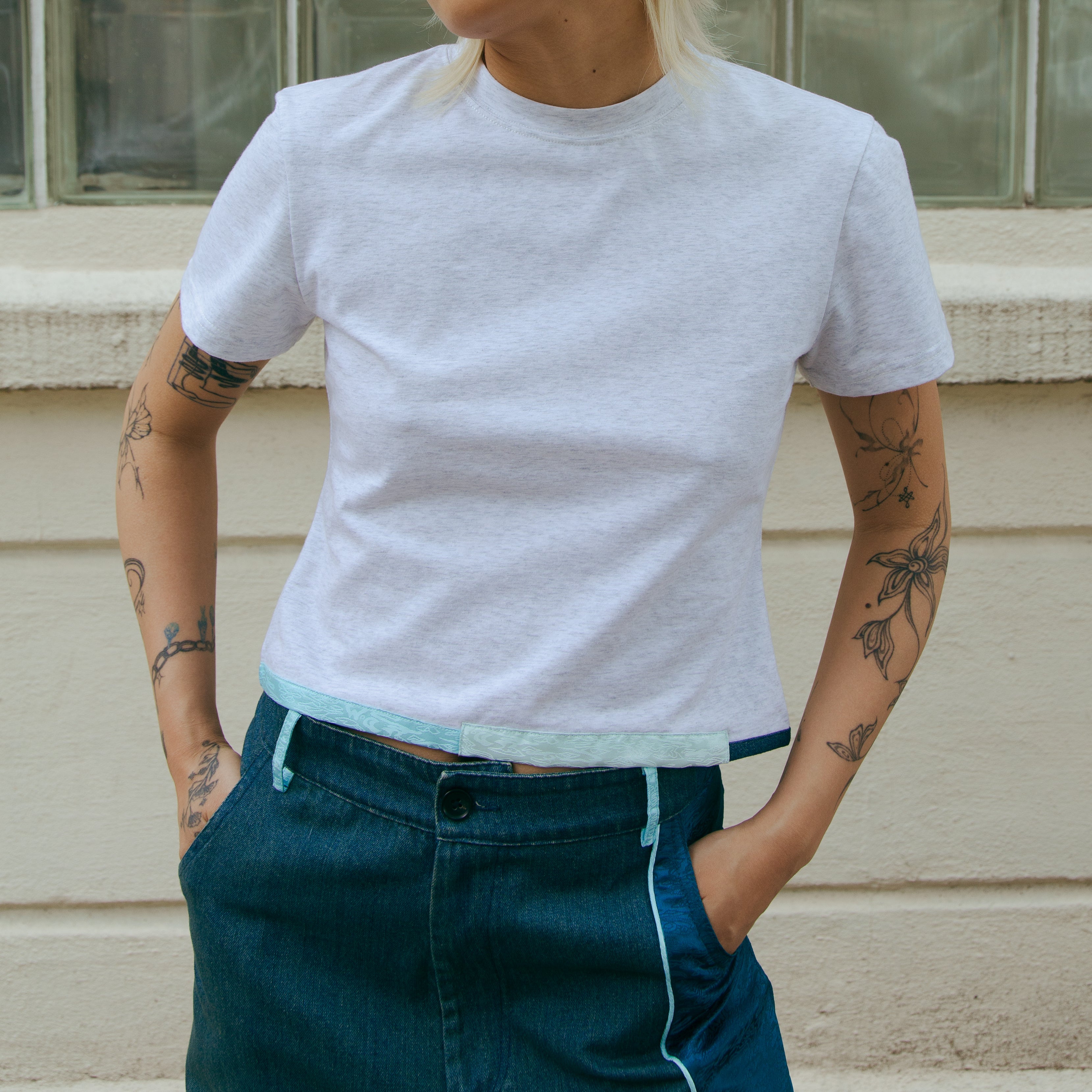 Du Crop T Shirt by DAWANG