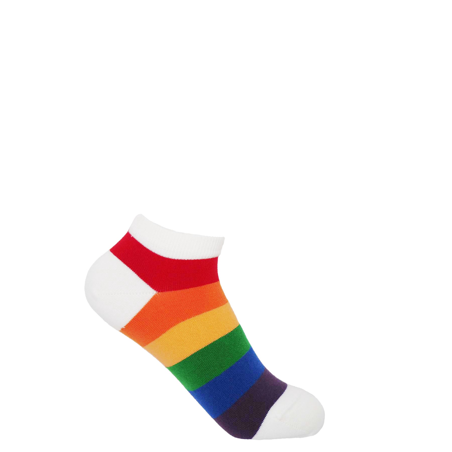Block Stripe Women's Trainer Socks - Rainbow by Peper Harow