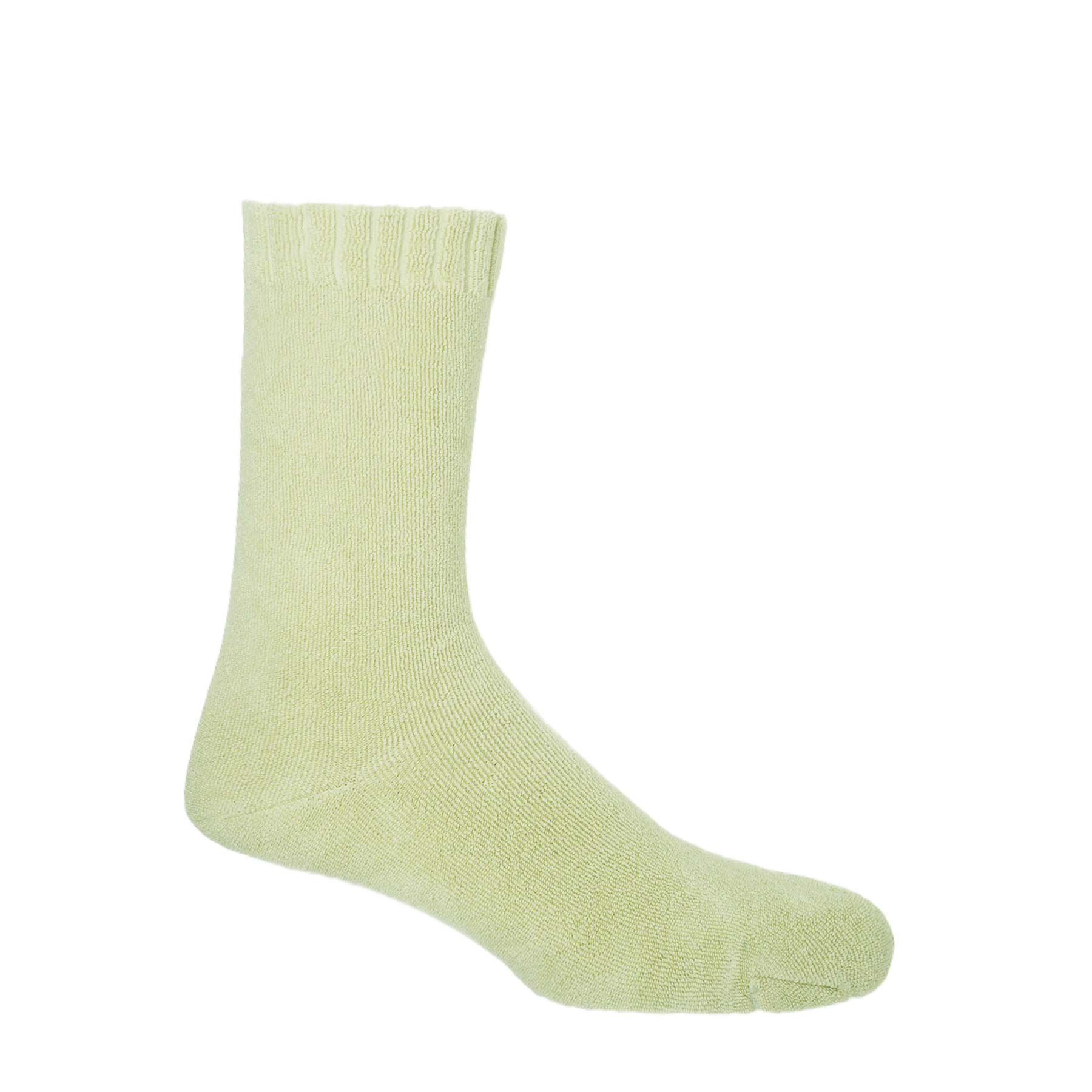 Ribbed Cuff Men's Bed Socks - Cream by Peper Harow