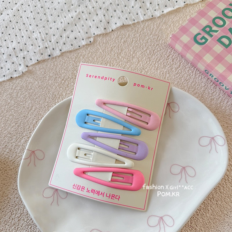 Candy Pastel Macaron Large Waterdrop BB Clips – Basic Cute Kawaii Hair by Land Decora