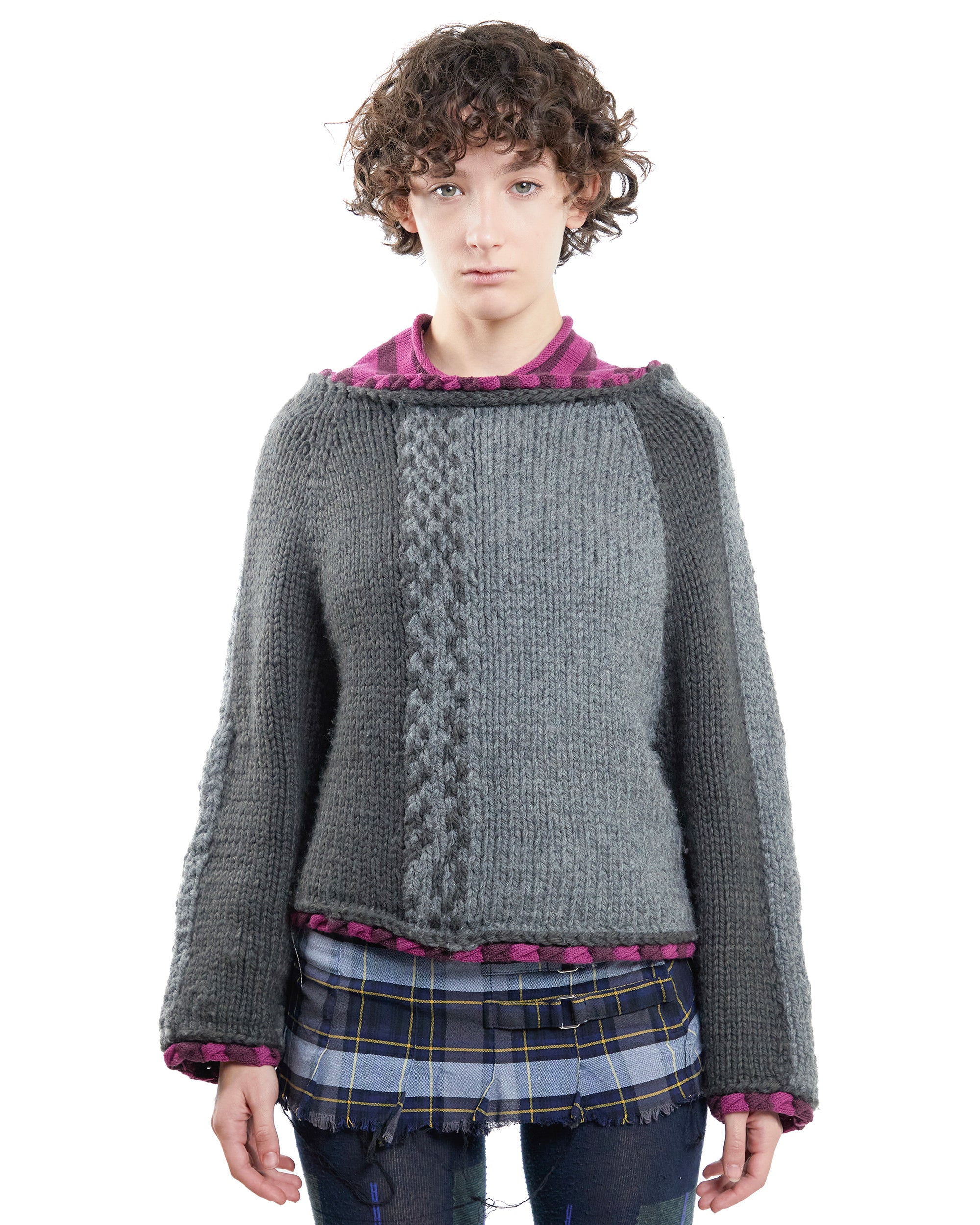 Grey-purple sweater by LAKRAS