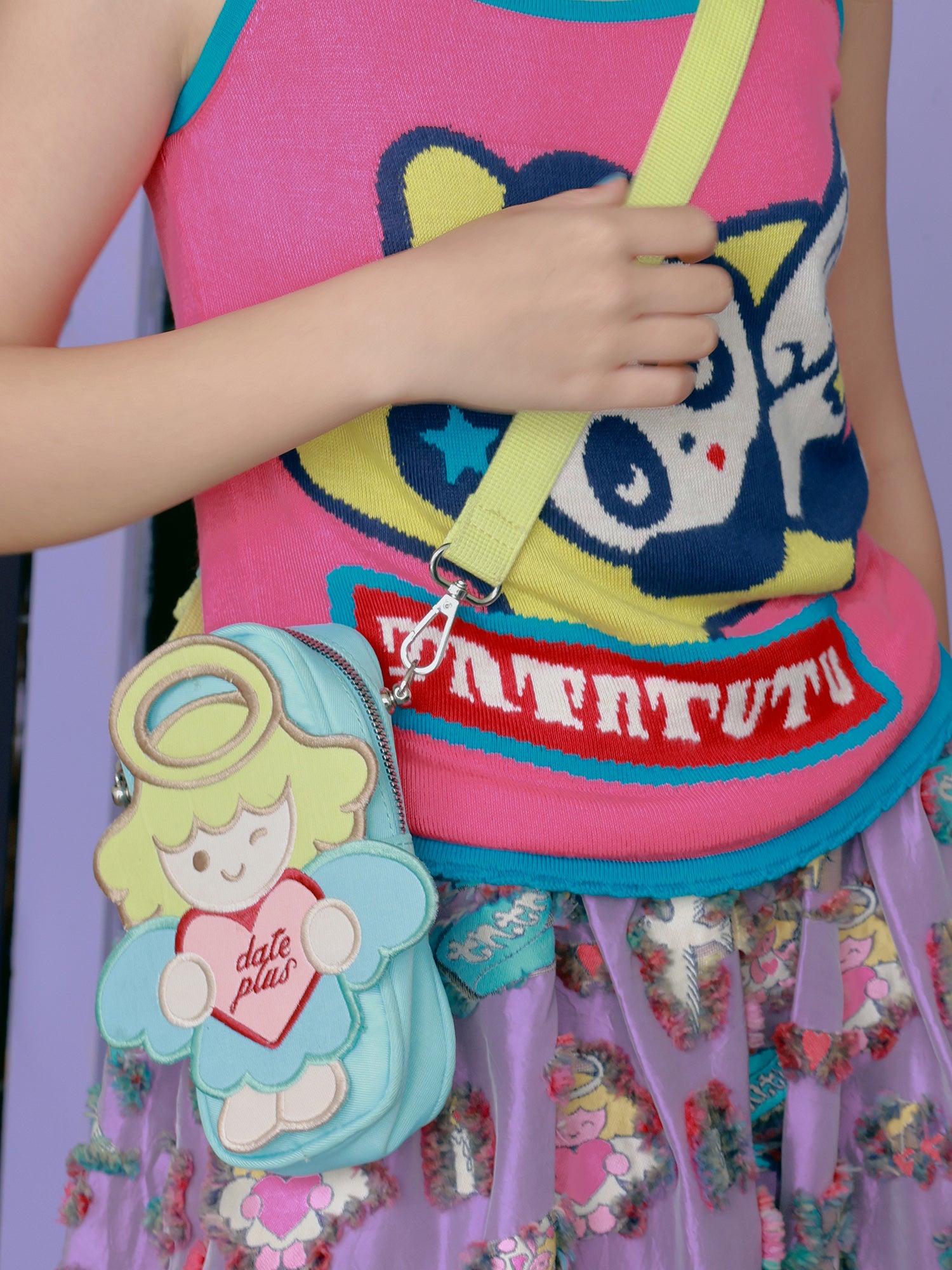 tntntutu Crossbody Phone Bag | Harajuku Kawaii Angel Heart Bag by Land Decora
