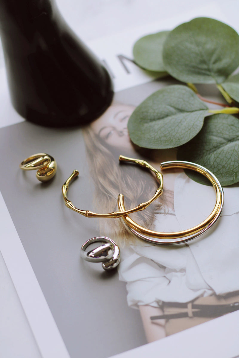MORGAN BAMBOO BRACELET IN GOLD (WATERPROOF & 18K GOLD PLATED) by RAËLIV