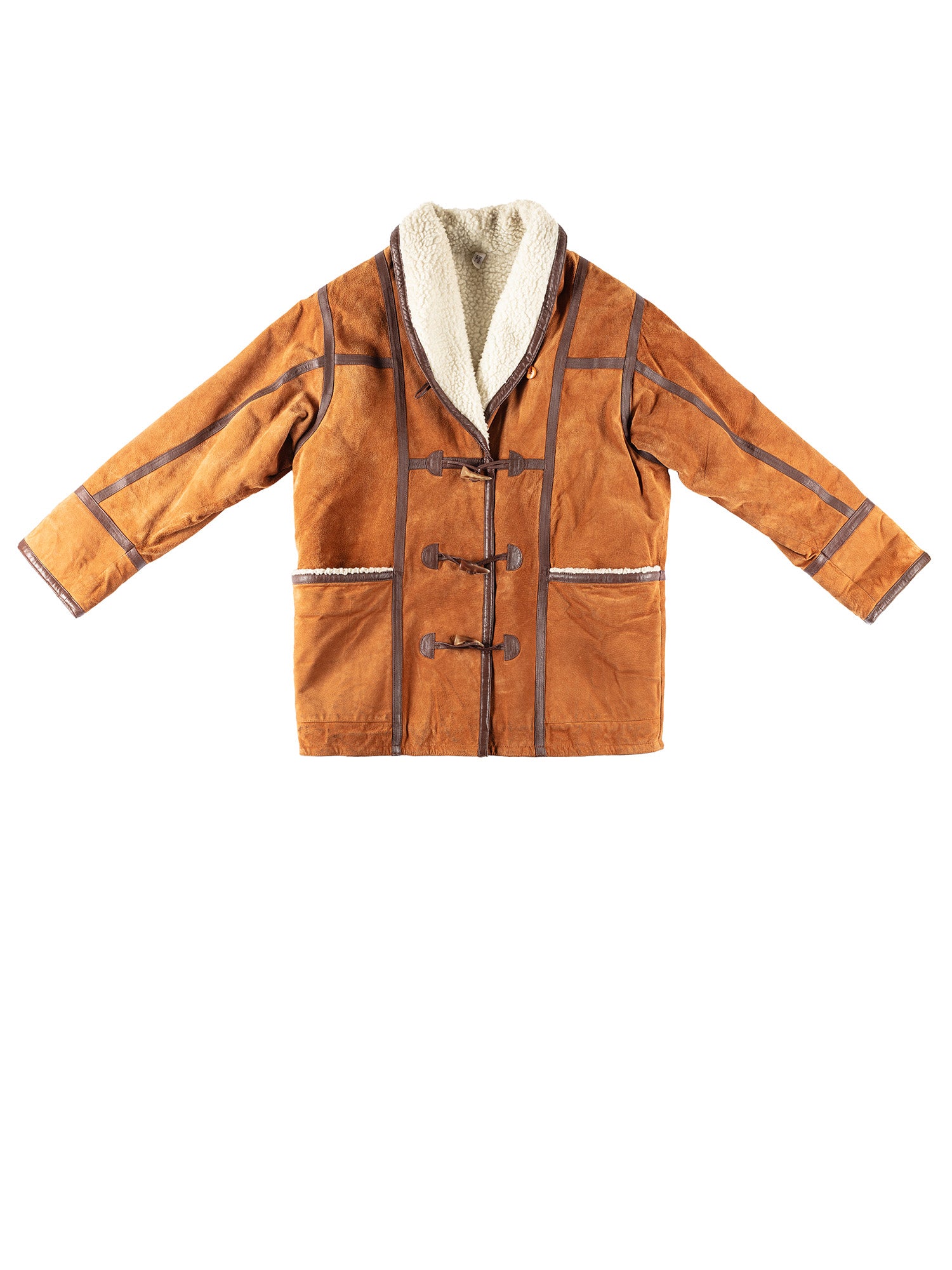 Vintage 90's Women Sheepskin Coat in Brown by Northern Grip