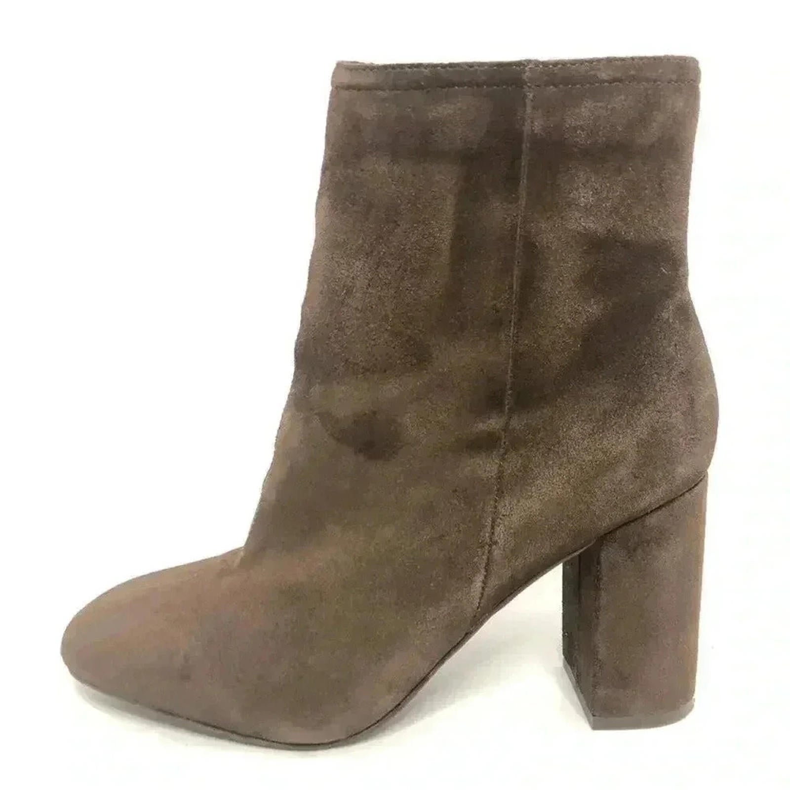UO Faux Suede Dark Brown Booties Chunky Heels Women's Size 9 by Hot Girl Secondhand