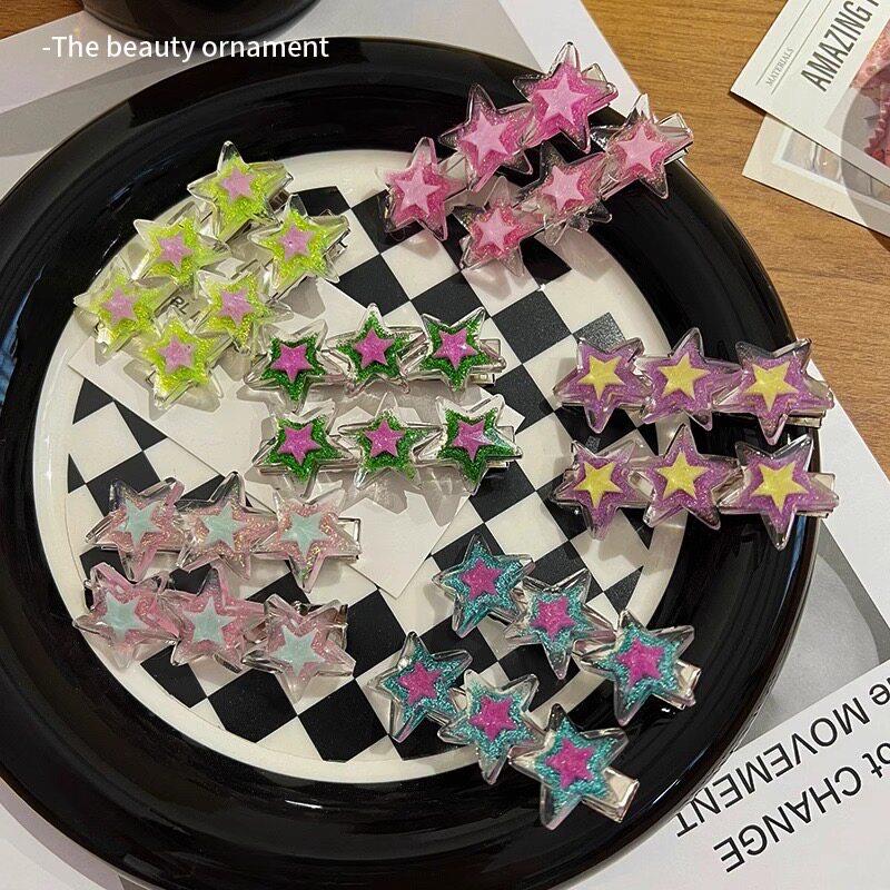 Y2K Star Hair Clips - Bangkok Park by Land Decora