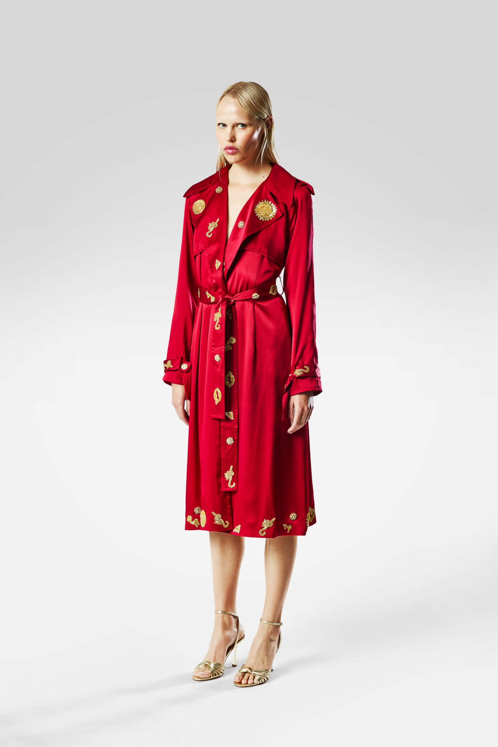 The Red Oracle Trenchcoat by Songs of Siren