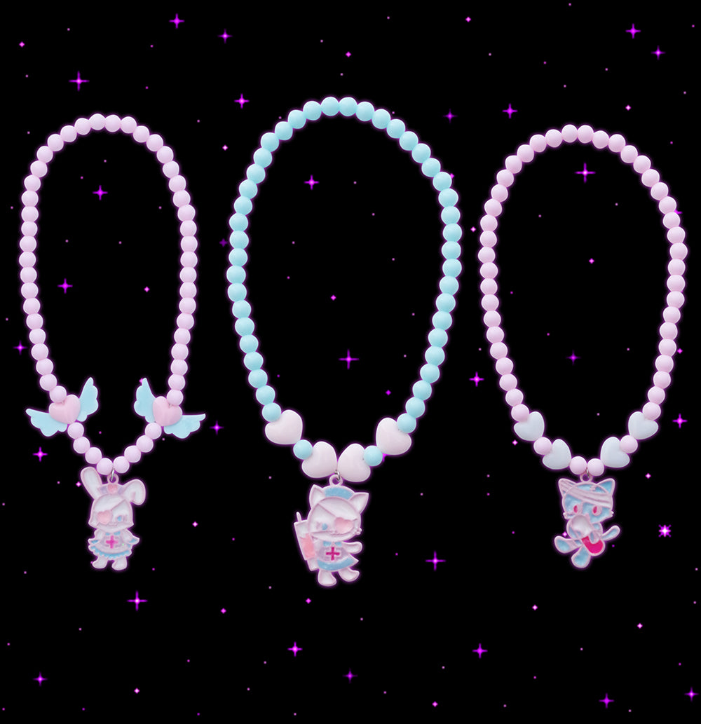 Fairy Decora Beaded Pastel Choker Necklace - NIHONKIDS by Land Decora