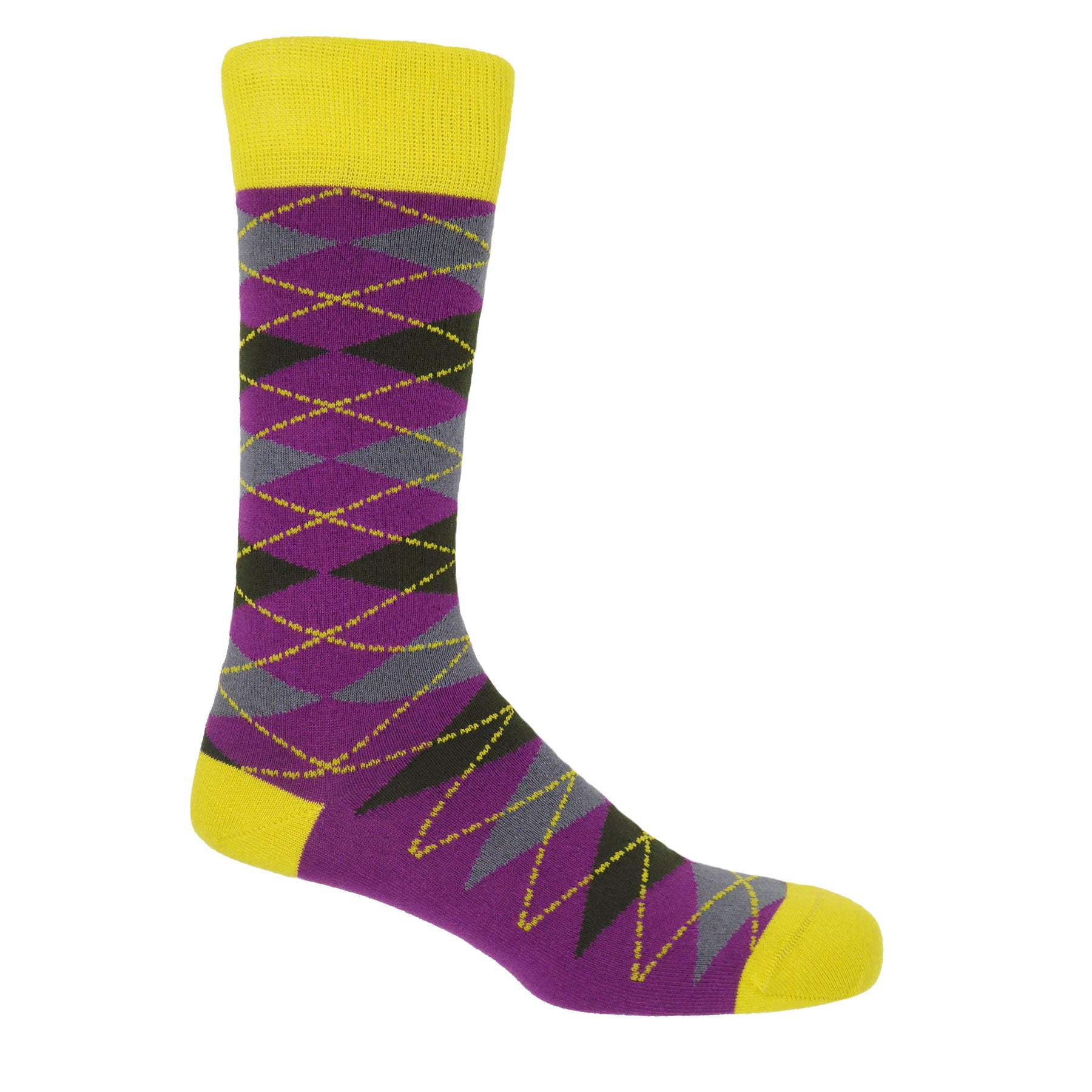 Argyle Men's Socks - Sunshine by Peper Harow