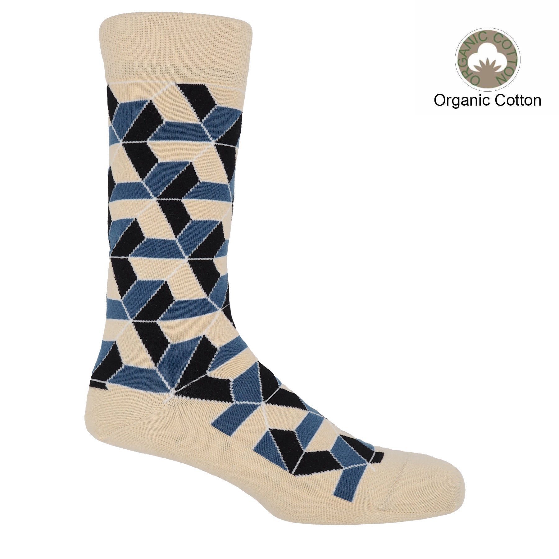 Vertex Men's Socks - Beige by Peper Harow
