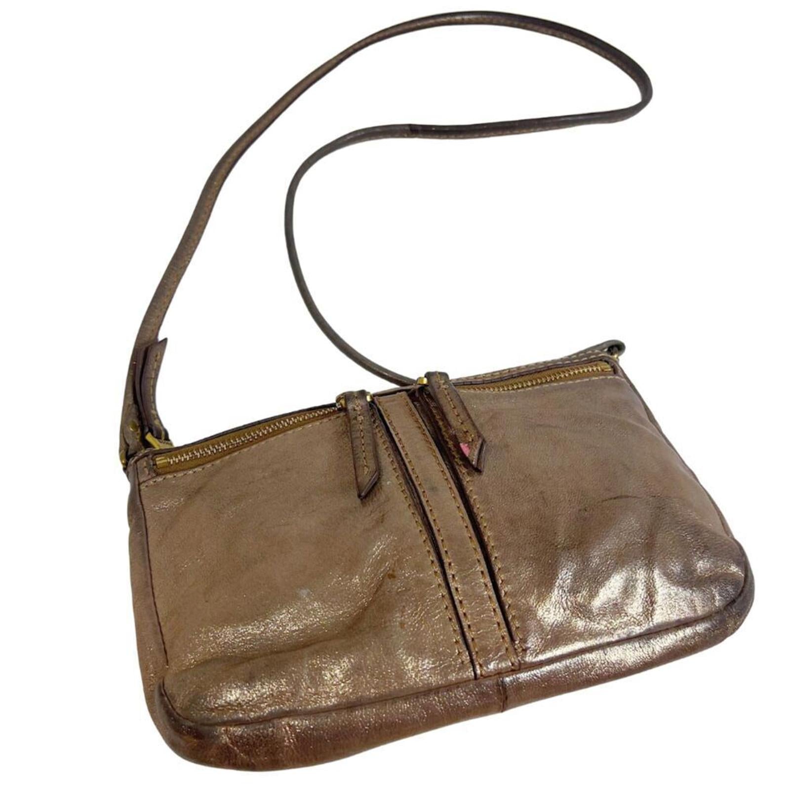 Fossil Erin Copper Metallic Leather Crossbody Bag Purse by Hot Girl Secondhand