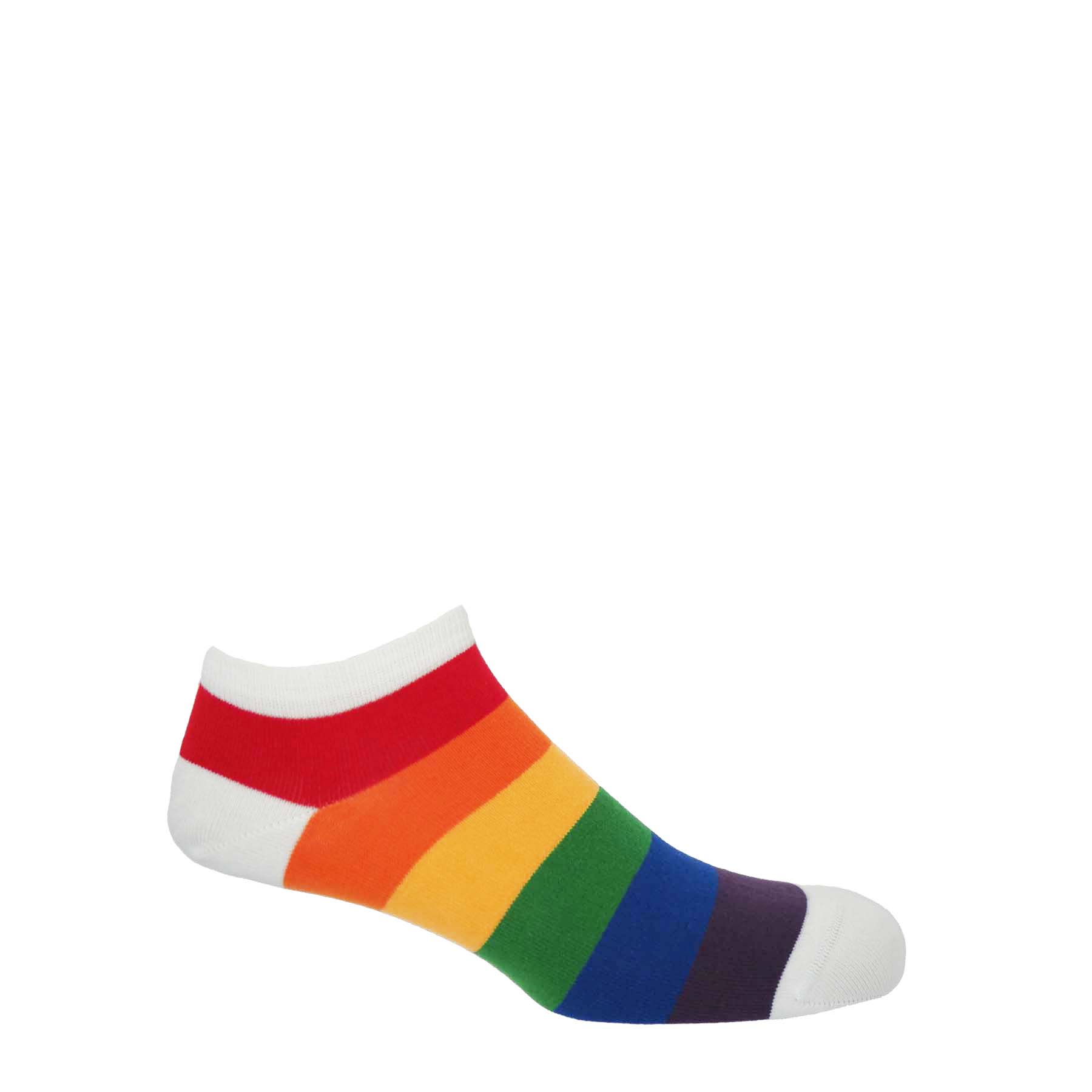 Block Stripe Men's Trainer Socks - Rainbow by Peper Harow