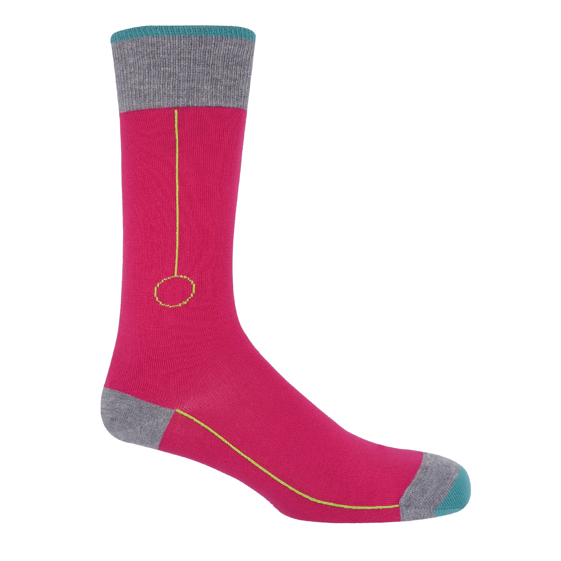 Blockhead Men's Socks - Pink by Peper Harow