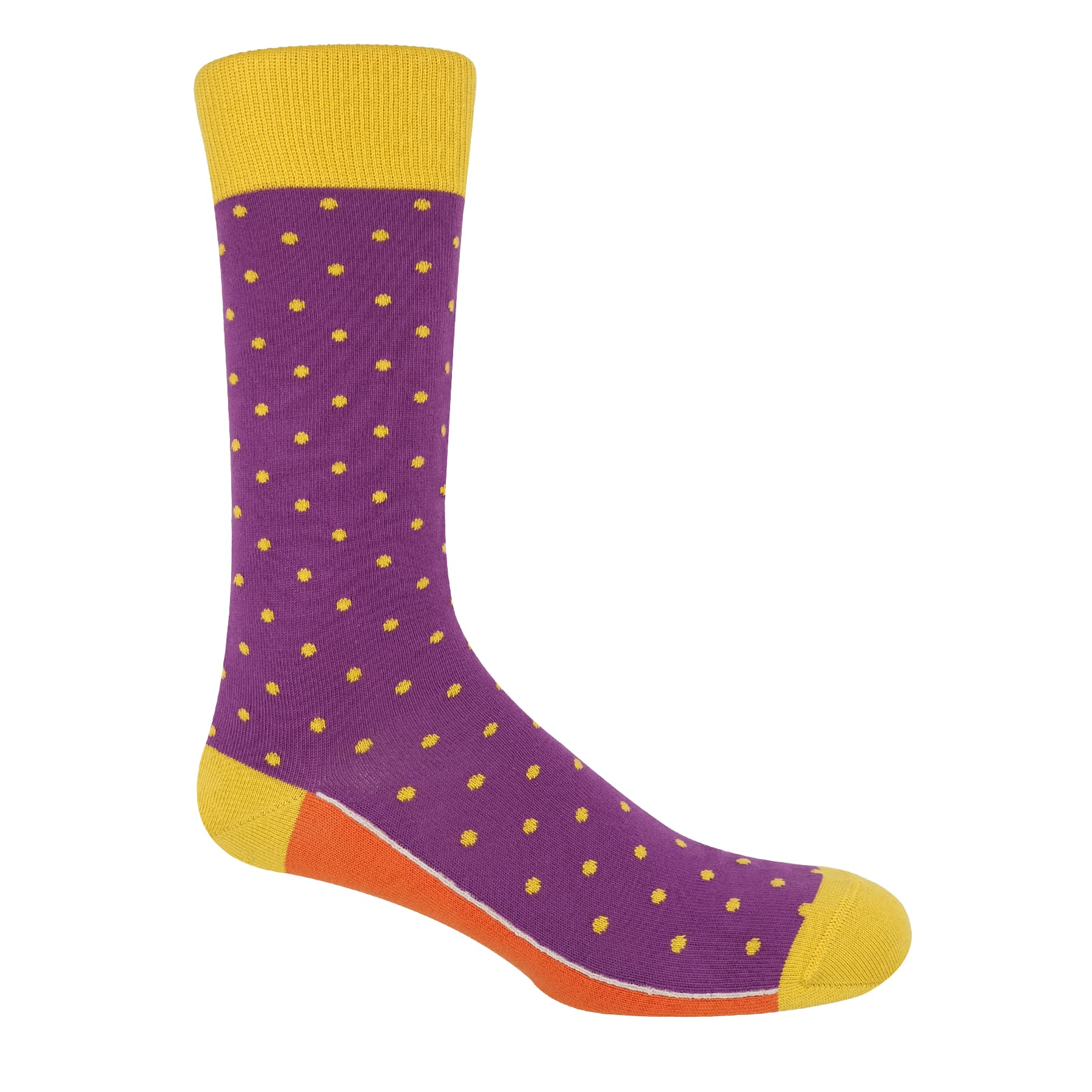 Pin Polka Men's Socks - Purple by Peper Harow