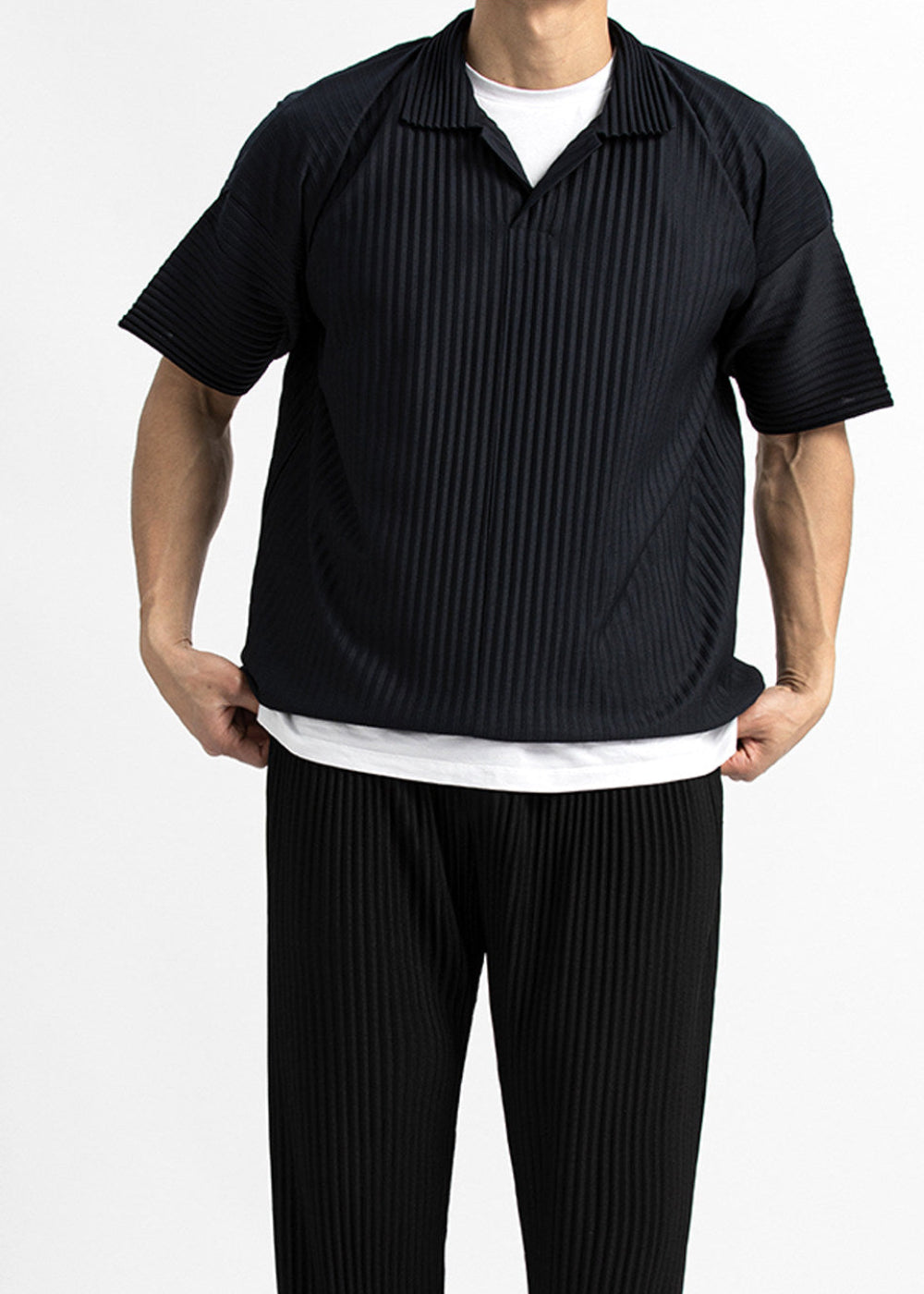 Off/Sc Japan Plissee Polo by OFFCULTURE