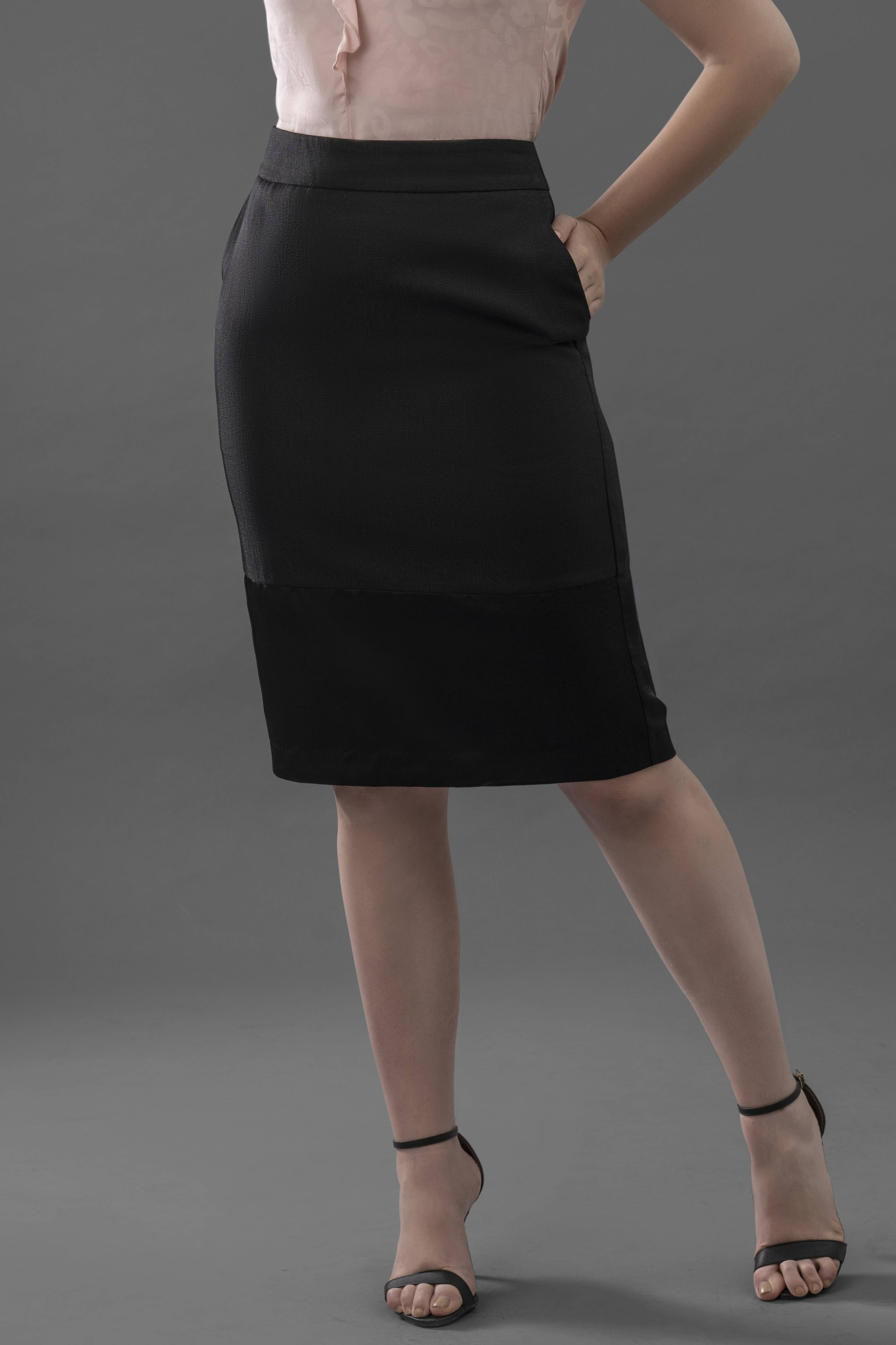 Dynamic Double Sided Zipper Pencil Skirt for Women by Point of View Label