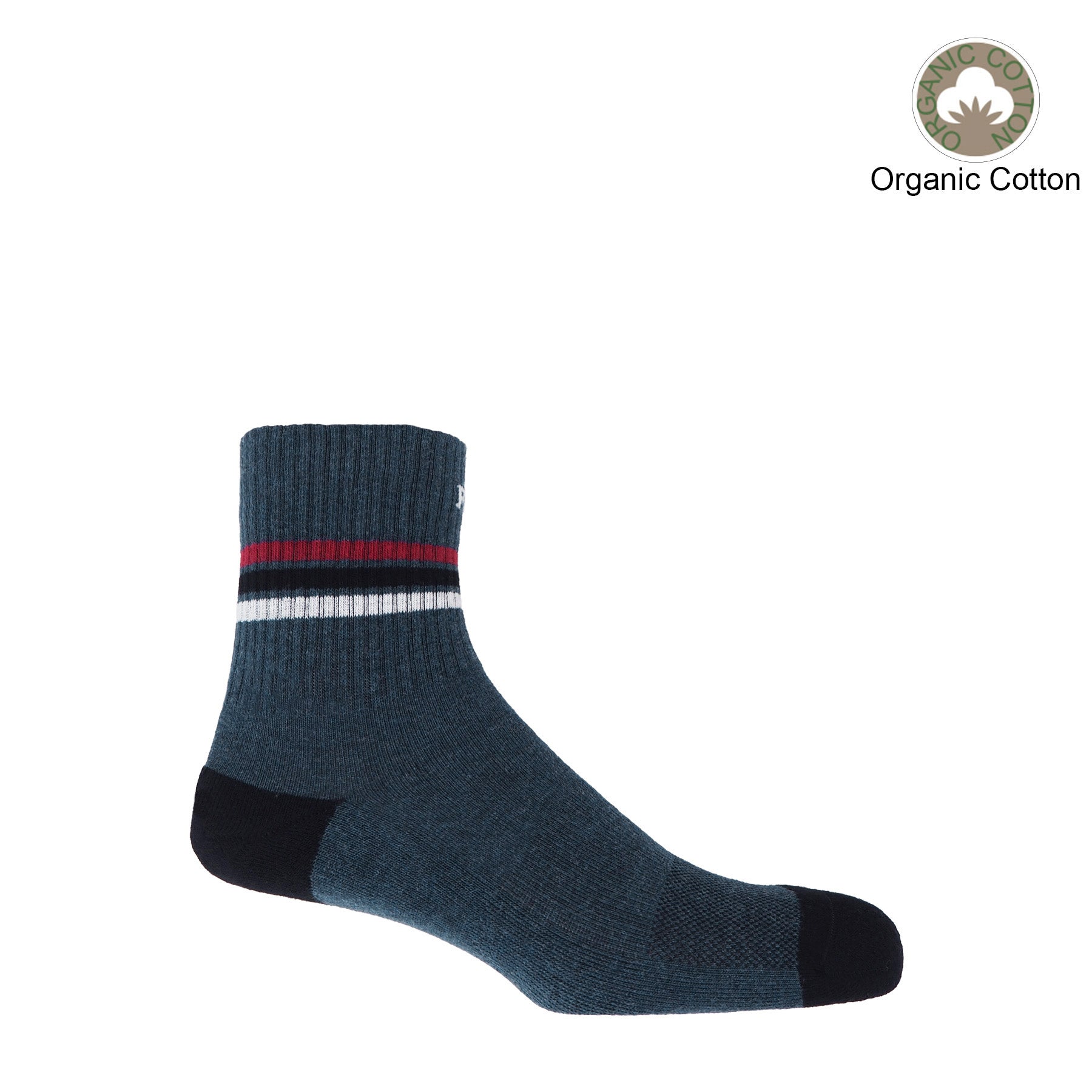 Quarter Crew Organic Men's Sport Socks - Navy by Peper Harow