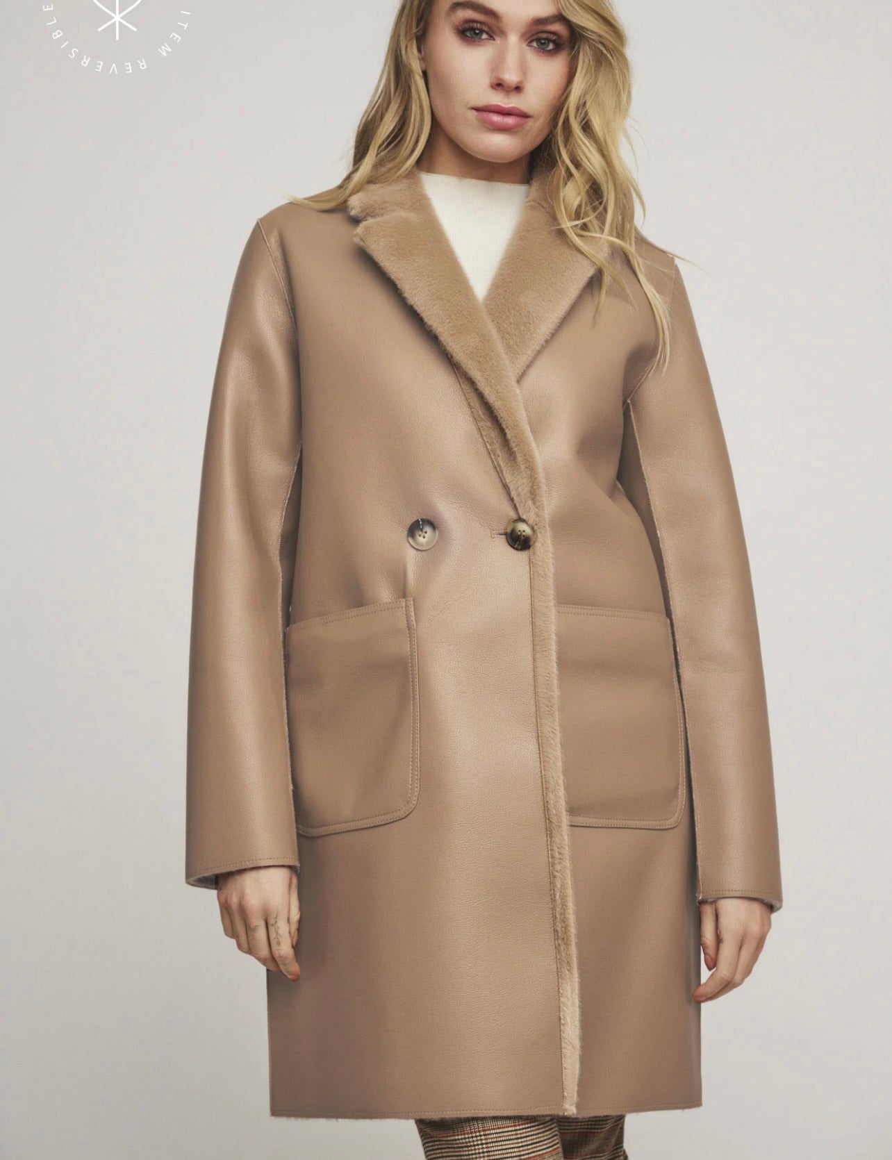 Ivon Reversible Coat in Twig by Sierra Deene