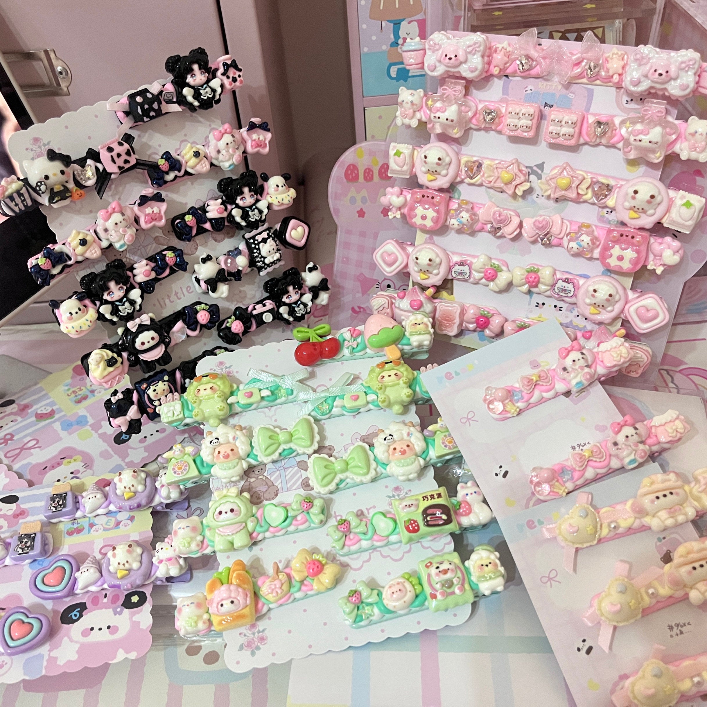 Kawaii Cream Clip Set 10pcs - Sweet Star by Land Decora