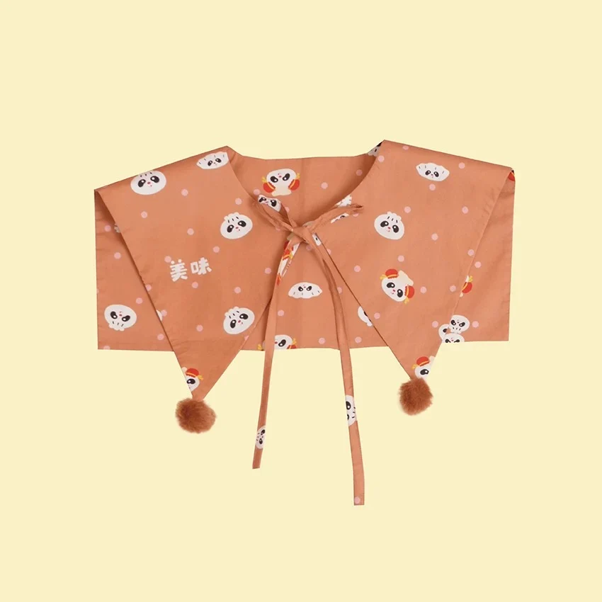 Xiaolongbao Print Detachable Collar - NIKKOU by Land Decora