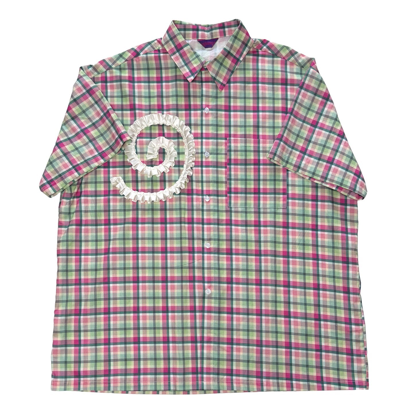 Kawaii Oversized Plaid Shirt - bunnybunnygun by Land Decora