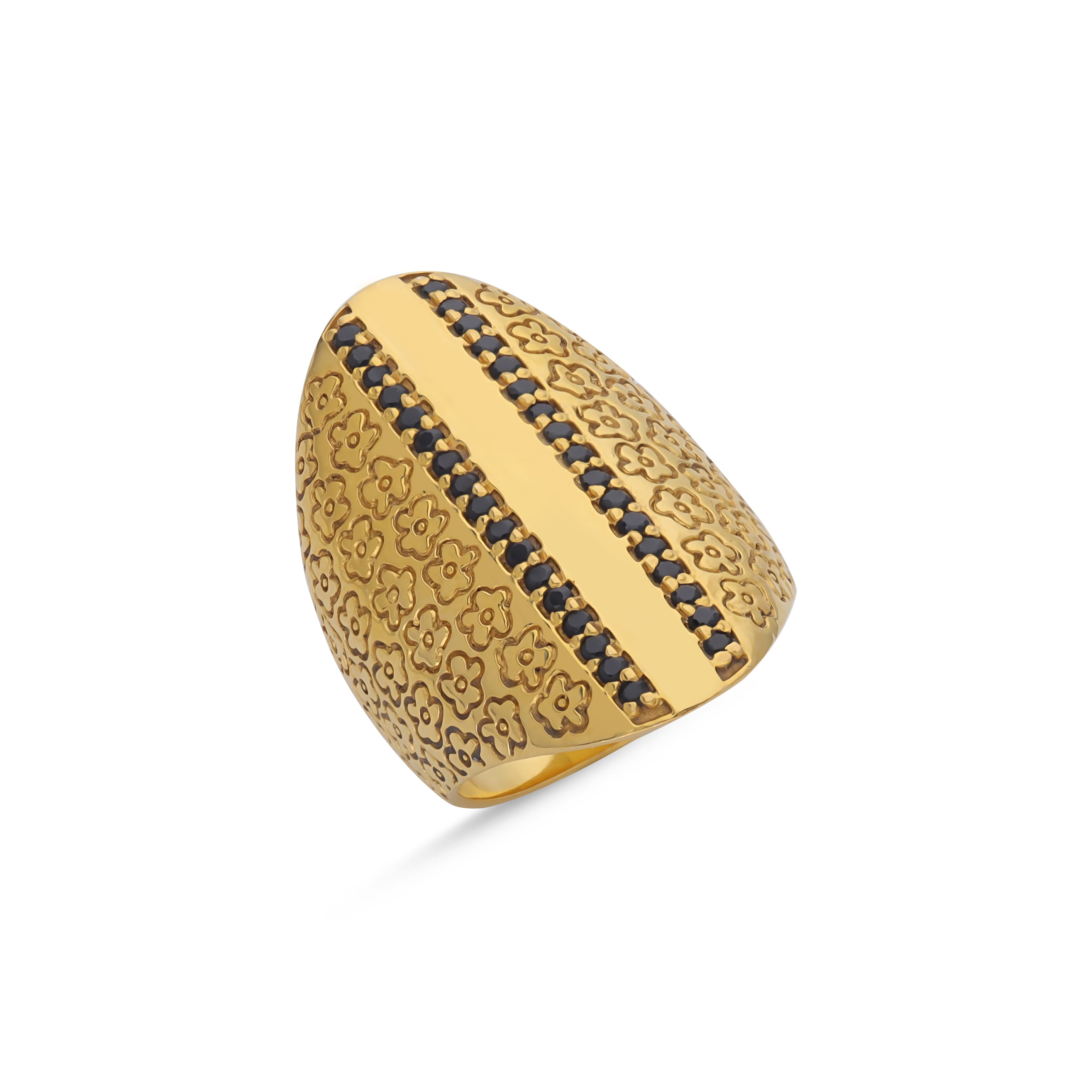 18k Gold Vermeil Eclipse Flower Ring by OGE Jewelry