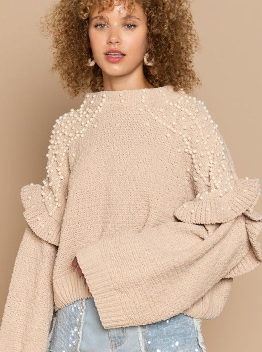 PÉROLA SWEATER IN TAUPE by RAËLIV