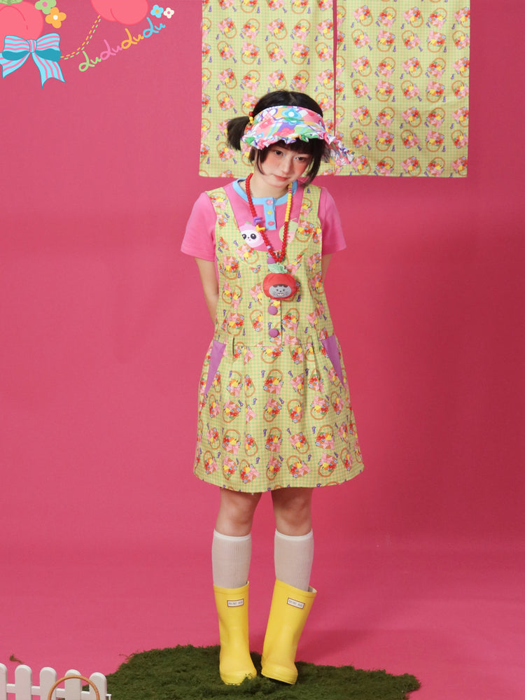 Kawaii Suspender Dress – Fruit Basket Print – Lulululu by Land Decora