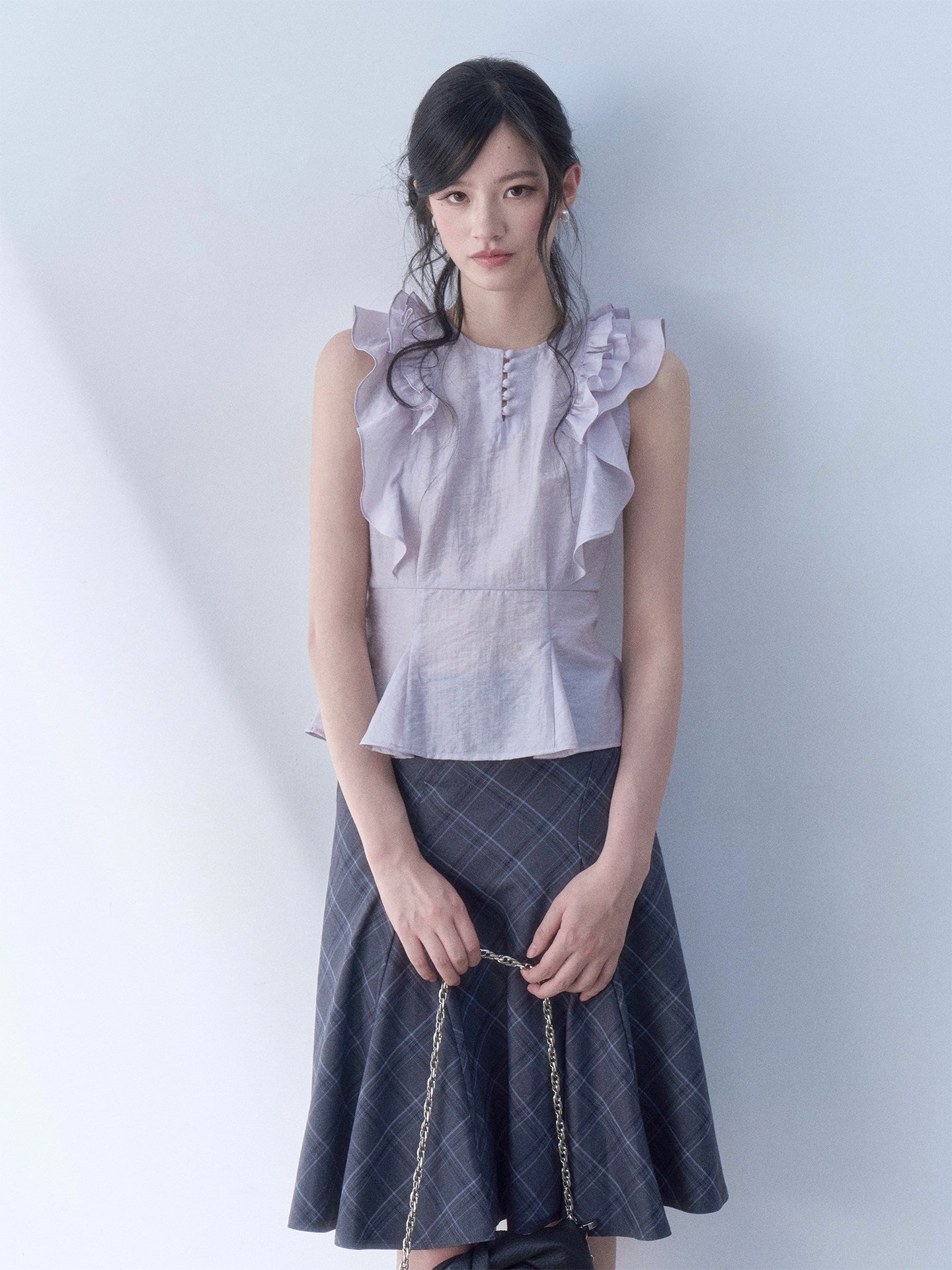 Japanese Lilac Ruffle Top - SOS SEAMSTRESS by Land Decora