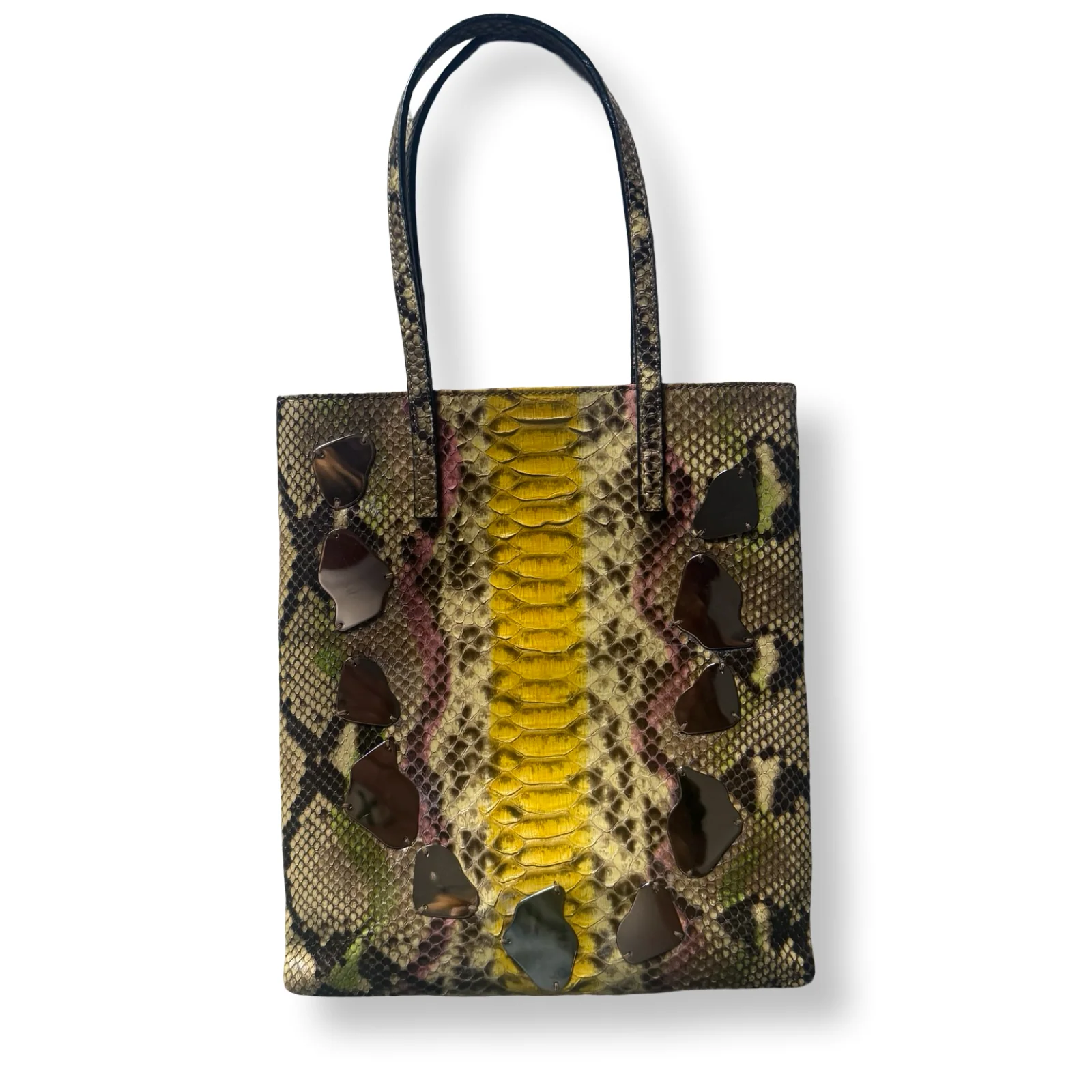 Fendi Vintage Python Mirror Tote by The Vintage New Yorker