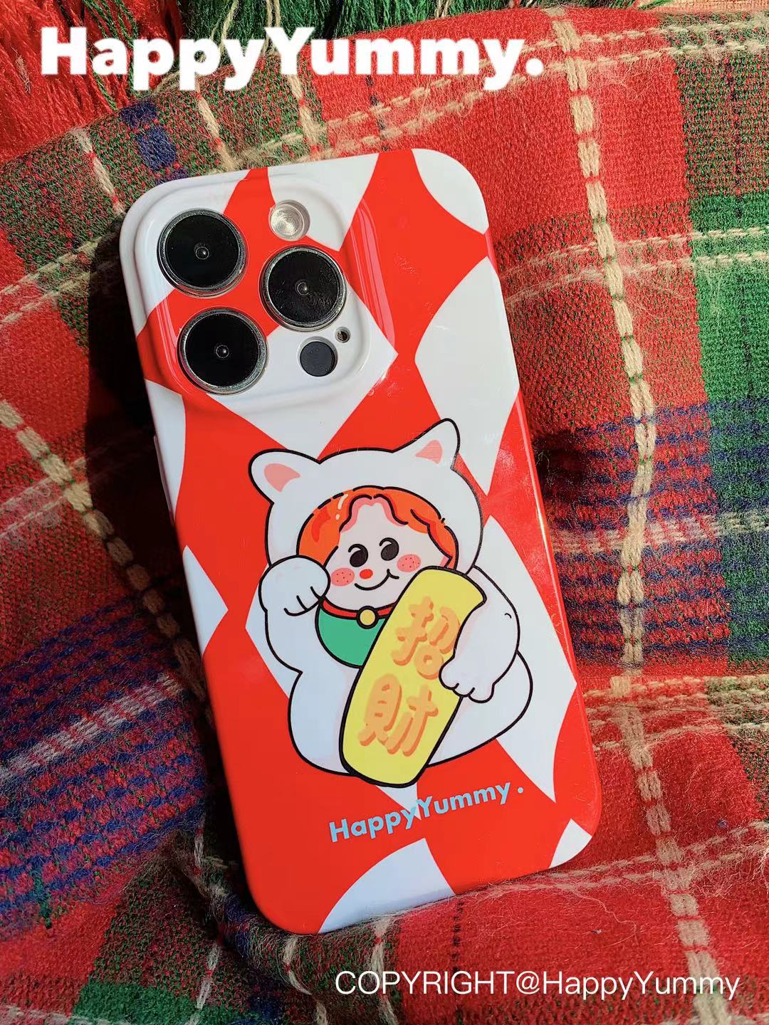 HaHarajuku Phone Case Red Glossy Soft Original Design – HappyYummy by Land Decora