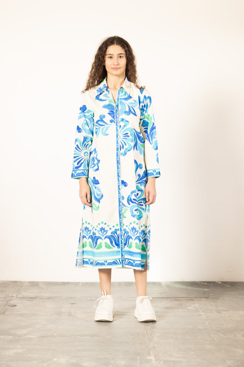 OCEAN BLOOM ELIZA DRESS by Maude Vivante