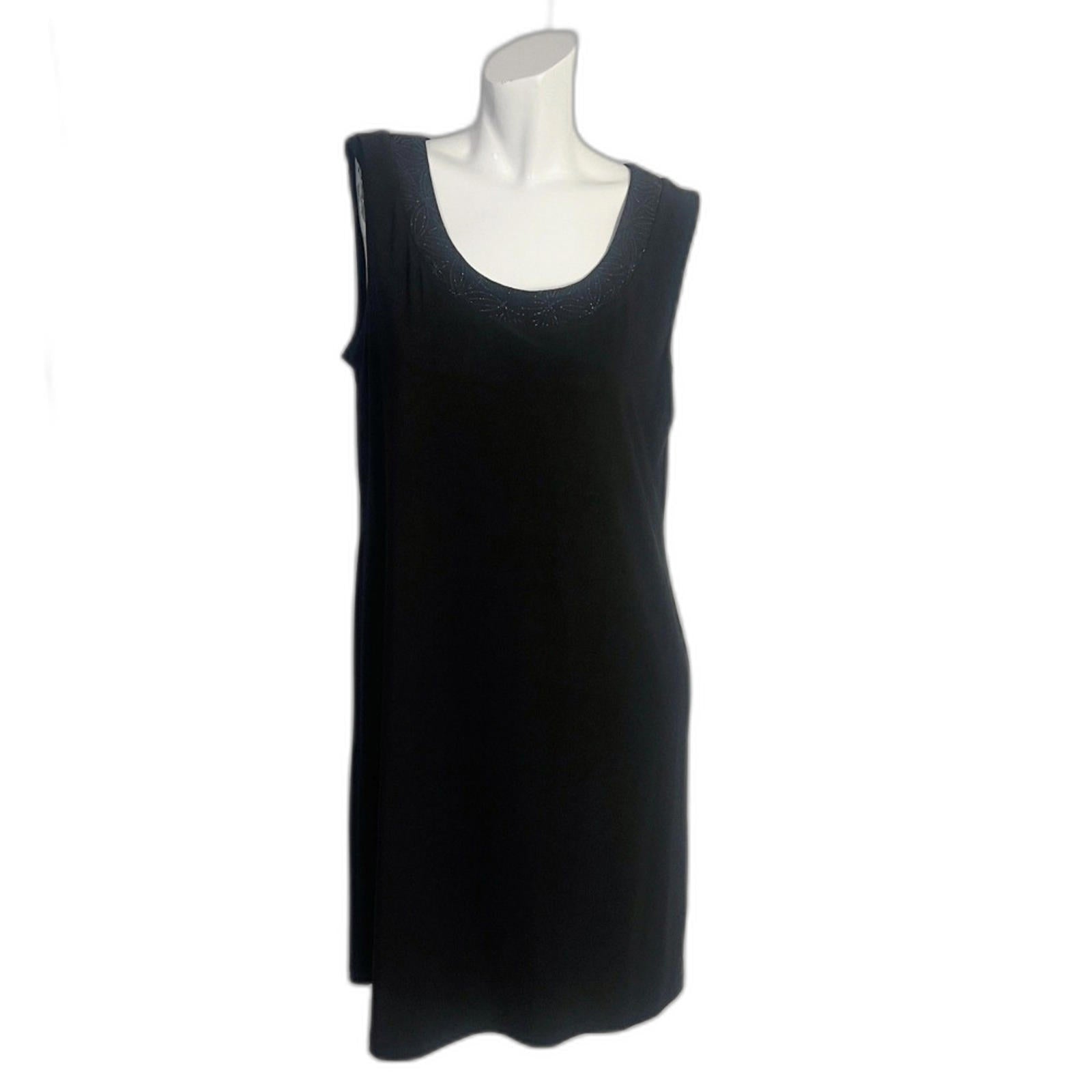 R&M Richards Collection Black Mini Dress Gold Collar Women's Size 14 by Hot Girl Secondhand