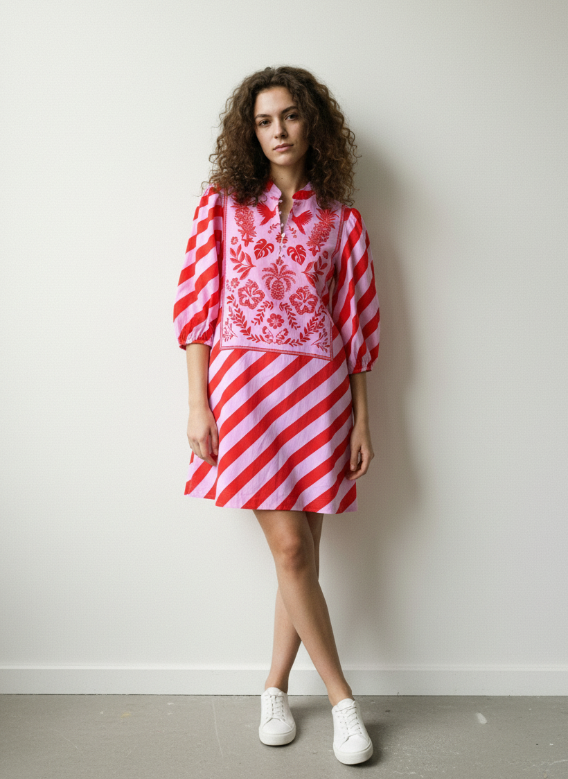 SCARLET SLASH BROOKE DRESS by Maude Vivante