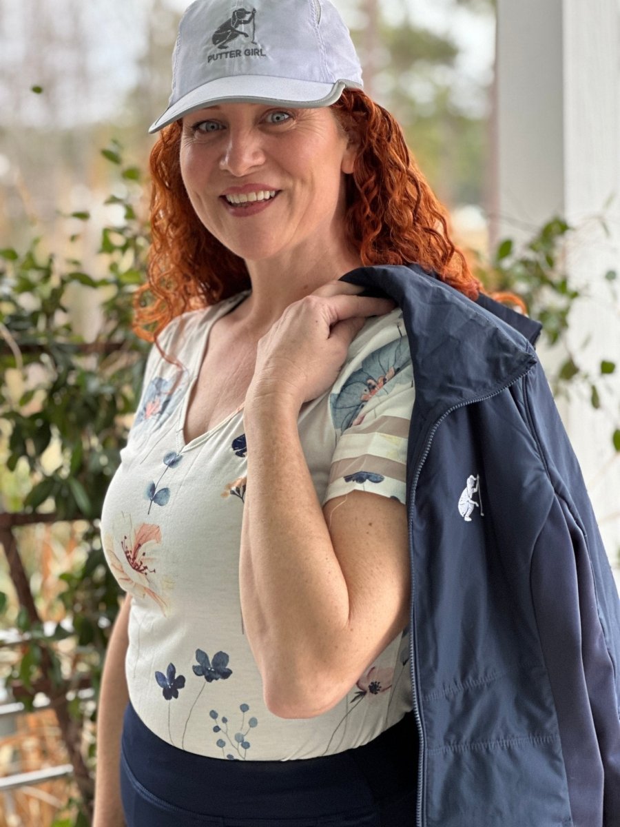 Hibiscus V Neck by Putter Girl