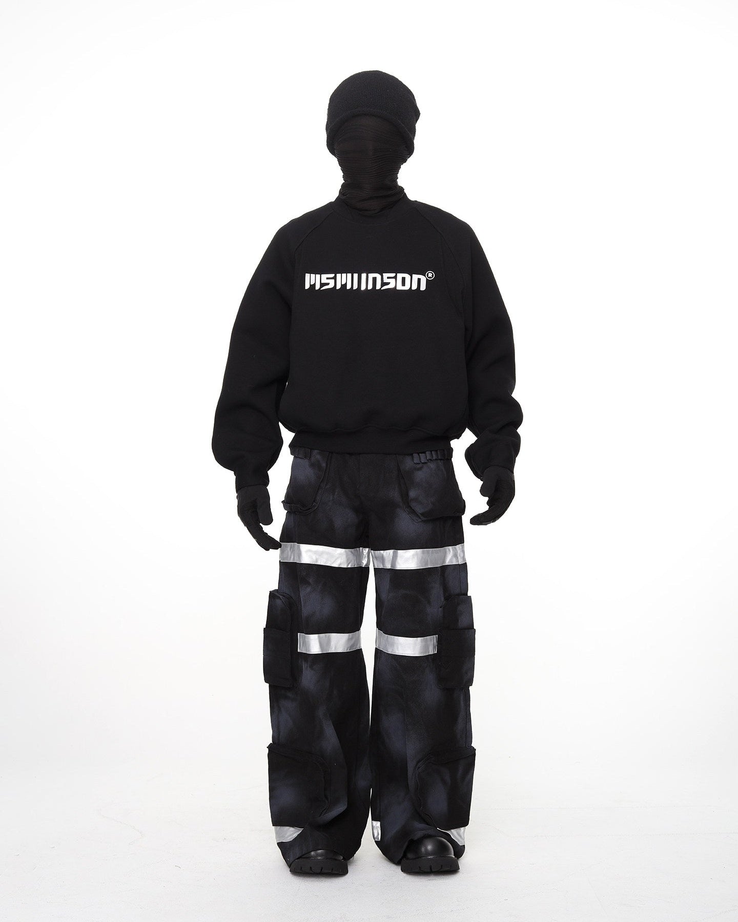 Distressed Reflective Cargo Jeans by OFFCULTURE