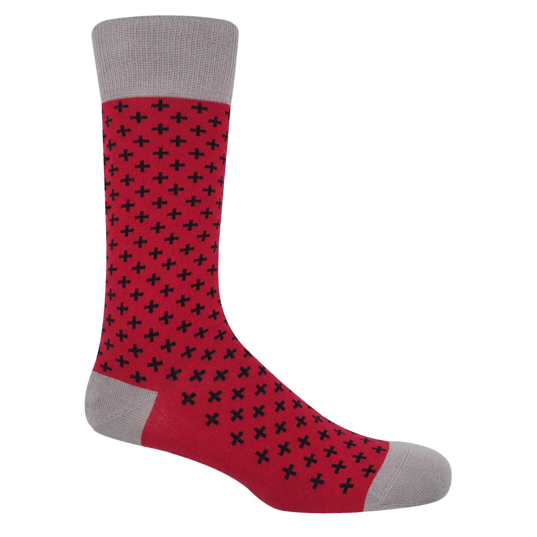 Crosslet Men's Socks - Red by Peper Harow